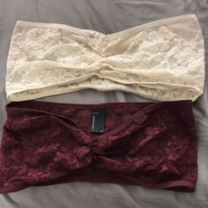 American Apparel 2 lace bandeaus